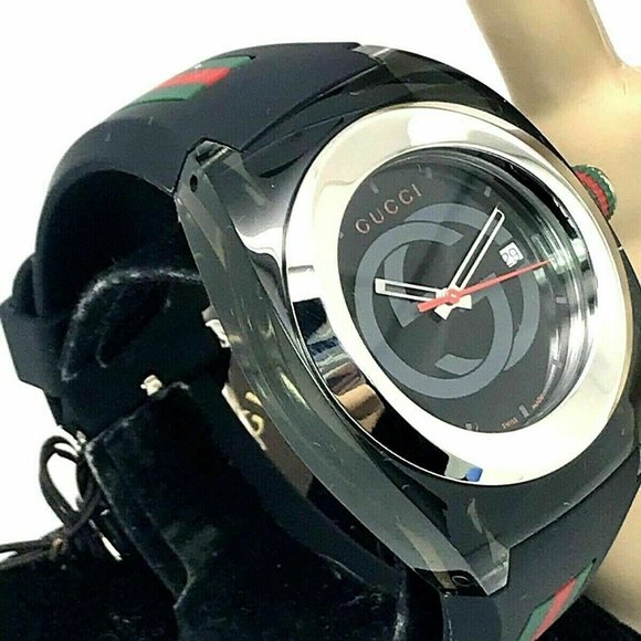 Gucci YA137103 Unisex Sync XXL Rubber Quartz Watch - Marketplace